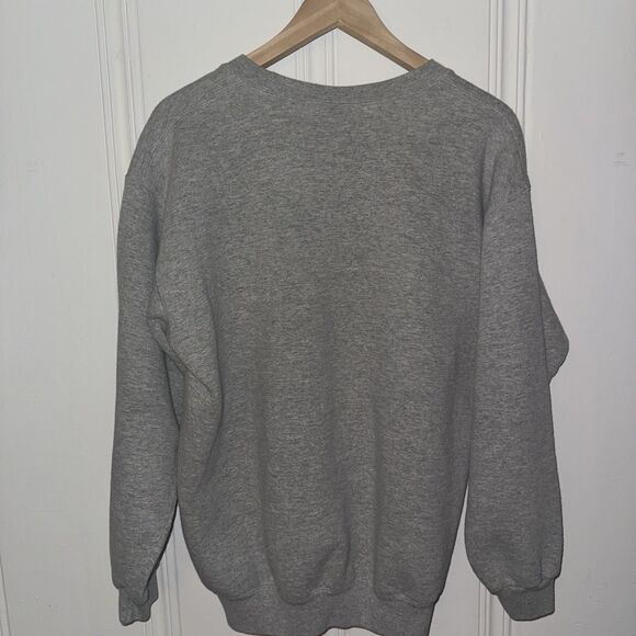 Vtg 90s Tommy Hilfiger Distressed Crewneck Sweatshirt Gray Men’s Small - Picture 2 of 3